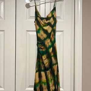 Green and yellow Zara dress